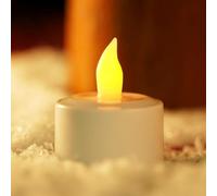 EuroFone Candele a LED in plastica ricaricabili, con base di ricarica, set di 4 (giallo) (giallo1)