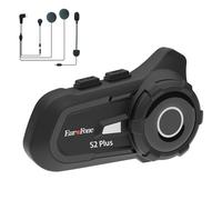EuroFone S2 Plus - Auricolare Bluetooth per casco da moto, 1500 m, sistema di comunicazione a 2 vie con riduzione del rumore CVC, accessori per moto