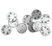 Eurofusioni Monete TAO Yin Yang placcate Argento - Oracolo I Ching e Portafortuna - Diametro Moneta Cm 2,1 - N. 10 Pezzi