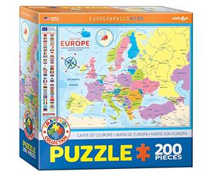 EuroGraphics 6200-5374 - Puzzle da 200 pezzi, motivo: mappa dell'Europa