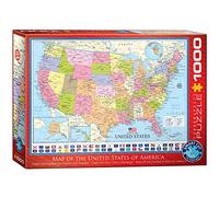 Eurographics - Puzzle Mappa degli Stati Uniti - 1000 Pezzi