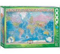 Eurographics Mappa Del Mondo Con Bandiere Puzzle 1000 Pezzi 68cm x 49cm