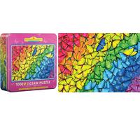 EUROGRAPHICS puzzle Arcobaleno di farfalle 1000 pezzi in scatola di latta