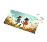 Eurographics - Puzzle da 1000 pezzi, due ragazze che si tengono per mano, fiori, farfalle, gatti, libri di puzzle per adulti, regali di Pasqua per bambini (500 pezzi)