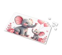 Eurographics - Puzzle da 1000 pezzi, due simpatici elefanti con palloncini rosa, puzzle per adulti, regali di Pasqua per bambini (500 pezzi)