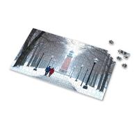 Eurographics - Puzzle da 1000 pezzi, motivo: coppia cammina lungo un sentiero innevato verso un monumento. Puzzle per adulti, regali di Pasqua per bambini (500 pezzi)