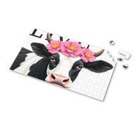Eurographics - Puzzle da 1000 pezzi, una mucca ornata con fiori rosa, puzzle per adulti, regali di Pasqua per bambini (1000 pezzi)