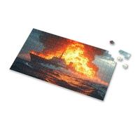 Eurographics - Puzzle da 1000 pezzi, una nave in fiamme nell'oceano, per adulti, regali di Pasqua per bambini (500 pezzi)
