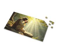Eurographics - Puzzle da 1000 pezzi, una persona in veste, si inginocchia da un ruscello sereno della foresta, immerso nella luce dorata, libri puzzle per adulti, regali di Pasqua per bambini (500