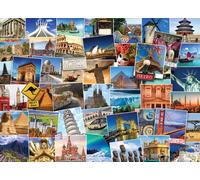 eurographics puzzle globetrotter - mappa del mondo 1000 pezzi