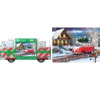 EUROGRAPHICS puzzle in scatola di latta autobus natalizio Volkswagen 550 pezzi