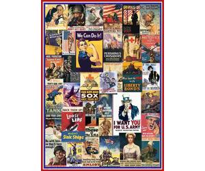 Eurographics - Puzzle Manifesti d'epoca della prima e della seconda guerra mondiale - 1000 Pezzi