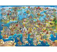 Eurographics - Puzzle Mappa d'Europa pazza - 2000 Pezzi