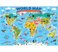 EUROGRAPHICS puzzle Mappa illustrata del mondo 100 pezzi