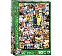 Eurographics - Puzzle Viaggia in tutto il mondo - Poster vintage - 1000 Pezzi