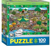Eurographics Spot and Find a Day in the Zoo MO Puzzle (100 Pieces)