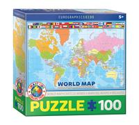 Eurographics – Puzzle – Mappa del mondo – 100 pezzi