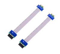 euroharry 2xPCI-Express PCI-E 1X Riser Card Extender Cable Cavo di prolunga Lunghezza: 20 cm