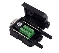 euroharry Adattatore Maschio a 9 Pin DB9 DB9-F-8A Coperchio in plastica per morsettiera con connettore D-Sub