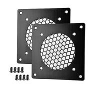 Euroharry Griglia di ventilazione 80 mm per PC, computer, AV, armadi elettronici (2 pezzi)