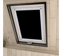 Eurohome Tenda oscurante al 100% senza fori, con ventose per finestre Velux, colore nero, 76 x 78 cm, per PK04