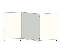 eurokraft basic | Lavagna per presentazioni | pieghevole e mobile | alt x largh x prof 1905 x 3640 x 500 mm | bianco