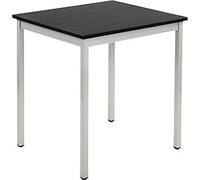 EUROKRAFT basic | Tavolo multiuso | forma rettangolare | alt x largh x prof 740 x 700 x 600 mm | piano in simil-frassino grigio scuro | telaio alluminio brillante