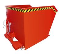 eurokraft pro | Contenitore per raccolta trucioli GU-E | capacità 1 m³ | rosso fuoco