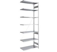 EUROKRAFT pro | Scaffale a innesto | struttura leggera | monofacciale | alt x largh x prof 3000 x 1000 x 600 mm | zincato | scaffale aggiuntivo