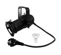 Eurolite 20000559 Set di Mini Faretti Gu-10 e Lampadina Gu10 230 V Led Smd 7 W 3000 K, Bianco Caldo