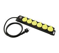 Eurolite 30240158 Multipresa con interruttore Nero, Giallo Schuko 1 pz.