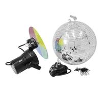 Eurolite 50101860 Lampadina Alogena KIT palla a specchi con motore, con ruota