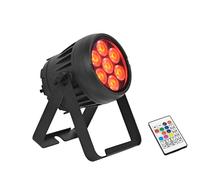 EUROLITE Batteria IP PAR 7 QCL CRMX MK2 | Faro a batteria IP65 con LED RGBW, CRMX, filtri antigelo e telecomando IR