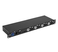 EUROLITE DMX Power Splitter 4x4 3 poli XLR | Splitter Power e DMX 1in/4out per montaggio a rack