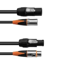 Eurolite Kombikabel DT-2 DMX IP T-Con/3 Pin XLR 1,5m - Cavo DMX
