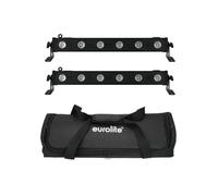 EUROLITE LED BAR-6 QCL RGBW: Set 2 Barre LED Professionali con Soft Bag