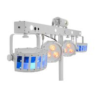 EUROLITE LED KLS Laser Bar FX Set Bianco con Effetti Luce DMX e Proiettore LED