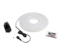 EUROLITE LED Pixel Neon Flex 12 V RGB 5 m con set IR | Tubo flessibile LED RGB con 165 effetti, alimentatore e telecomando, IP44