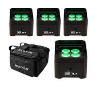 Eurolite LED TL-4 Uplighter rondella da parete 4 x 8 W RGBW+UV Disco DJ Uplighter Pacchetto