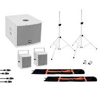 Eurolite OMNITRONIC - Set Molly 2.1, Sistema Attivo Sub + 2 Top + Accessori, Colore: Bianco