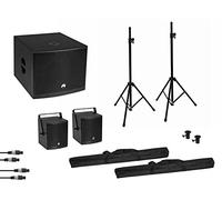 Eurolite OMNITRONIC - Set Molly 2.1, sistema attivo Sub + 2 top + accessori, colore: Nero