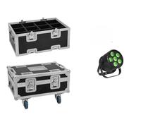 EUROLITE Set 16x LED Silent Par 6 Q loor sw + Case (20001002)