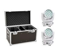 EUROLITE Set 2 x LED TMH-X4 Moving-Head Wash Zoom ws + custodia