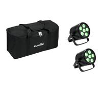 EUROLITE - Set 2x Akku Par 6 Qcl + Soft-bag