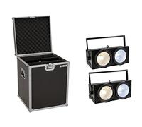 EUROLITE - Set 2x Audience Blinder 2x100w Led Cob Cw /ww + Case (20000903) - SPEDIZIONE GRATUITA