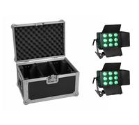 EUROLITE - Set 2x Led Cls-9 Qcl Rgb /ww 9x7w + Case (20000984) - SPEDIZIONE GRATUITA