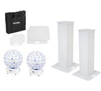 Eurolite - Set di 2 supporti da 100 cm + 2 LED B-40 HCL Beam Effect, colore: Bianco