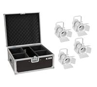 EUROLITE Set 4 LED THA-20PC TRC Theater-Spot Wh + Case