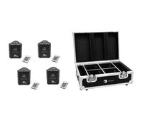 EUROLITE Set 4x AKKU TL-3 TCL QuickDMX con Custodia Ricaricabile per Illuminazio