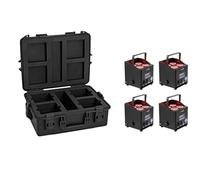 EUROLITE Set 4x AKKU UP-4 QCL Spot QuickDMX MK2 + Plastic case